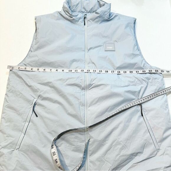 NWT Rains Fuse Vest Sky Blue-Gray Puffer Zip Front, Size XL Unisex - Picture 12 of 13